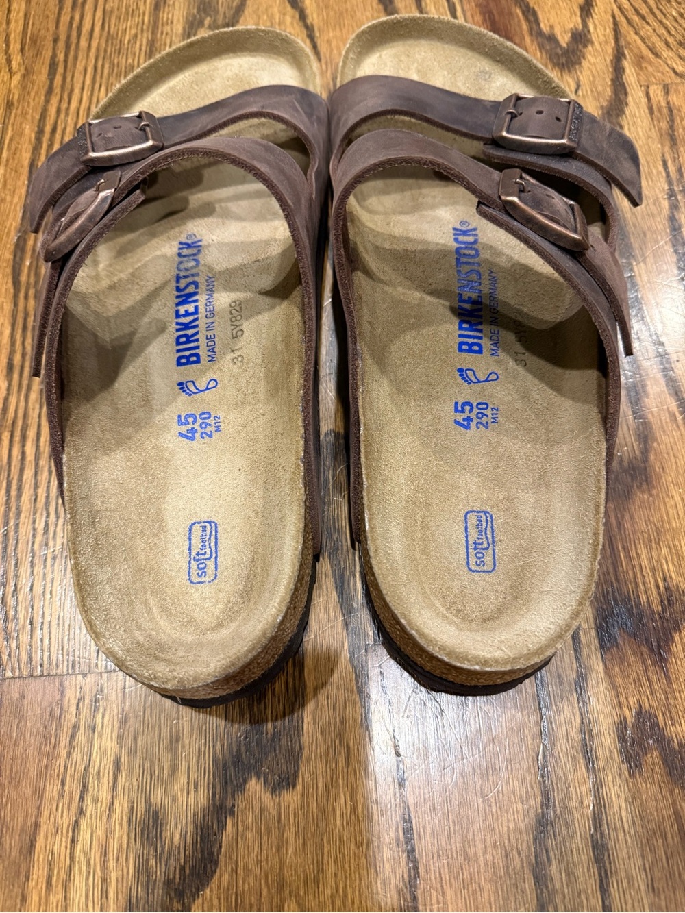 Birkenstock Men’s Arizona Soft Two-Strap Slide Sandals 12/12.5 - only worn once - Picture 5 of 9